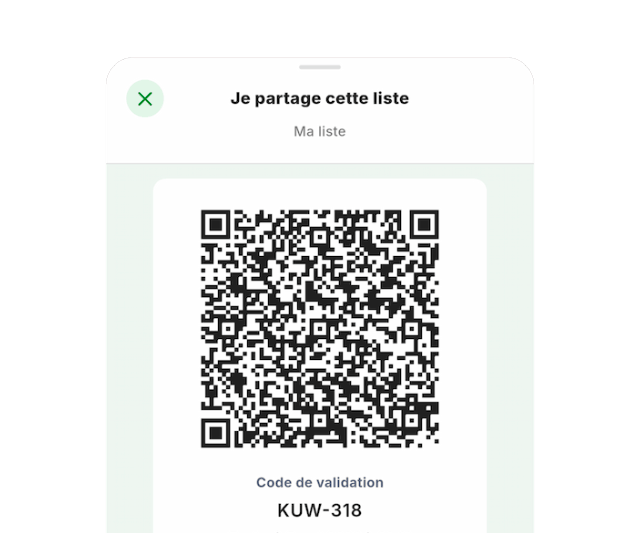 Partage chiffré d'une liste avec un proche